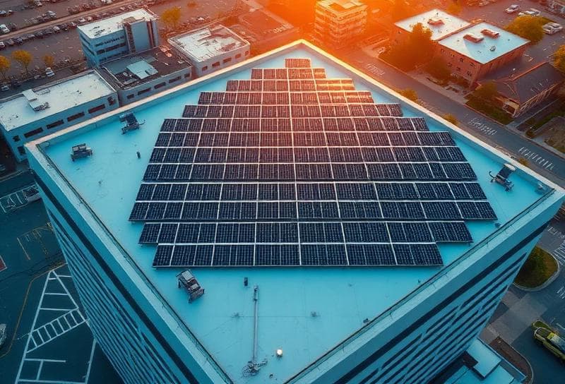 Commercial solar installation